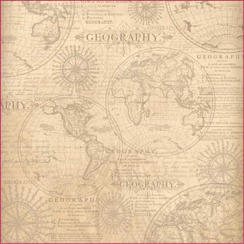 Рисовая бумага для декупажа, рисовая салфетка Stamperia Карта мира